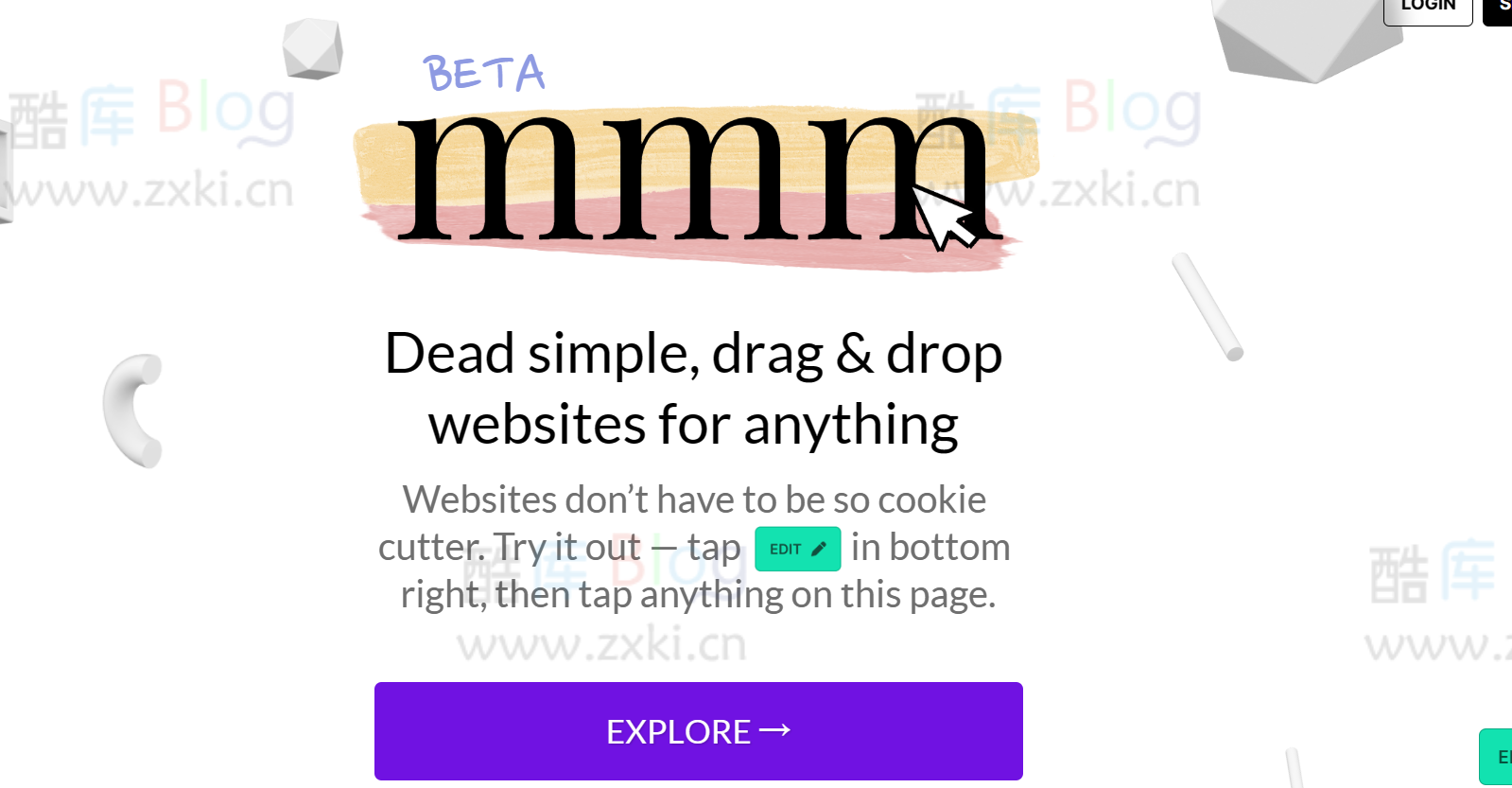 mmm.page，一个拖动式生成网站工具轻松设计个性化网站 第3张插图