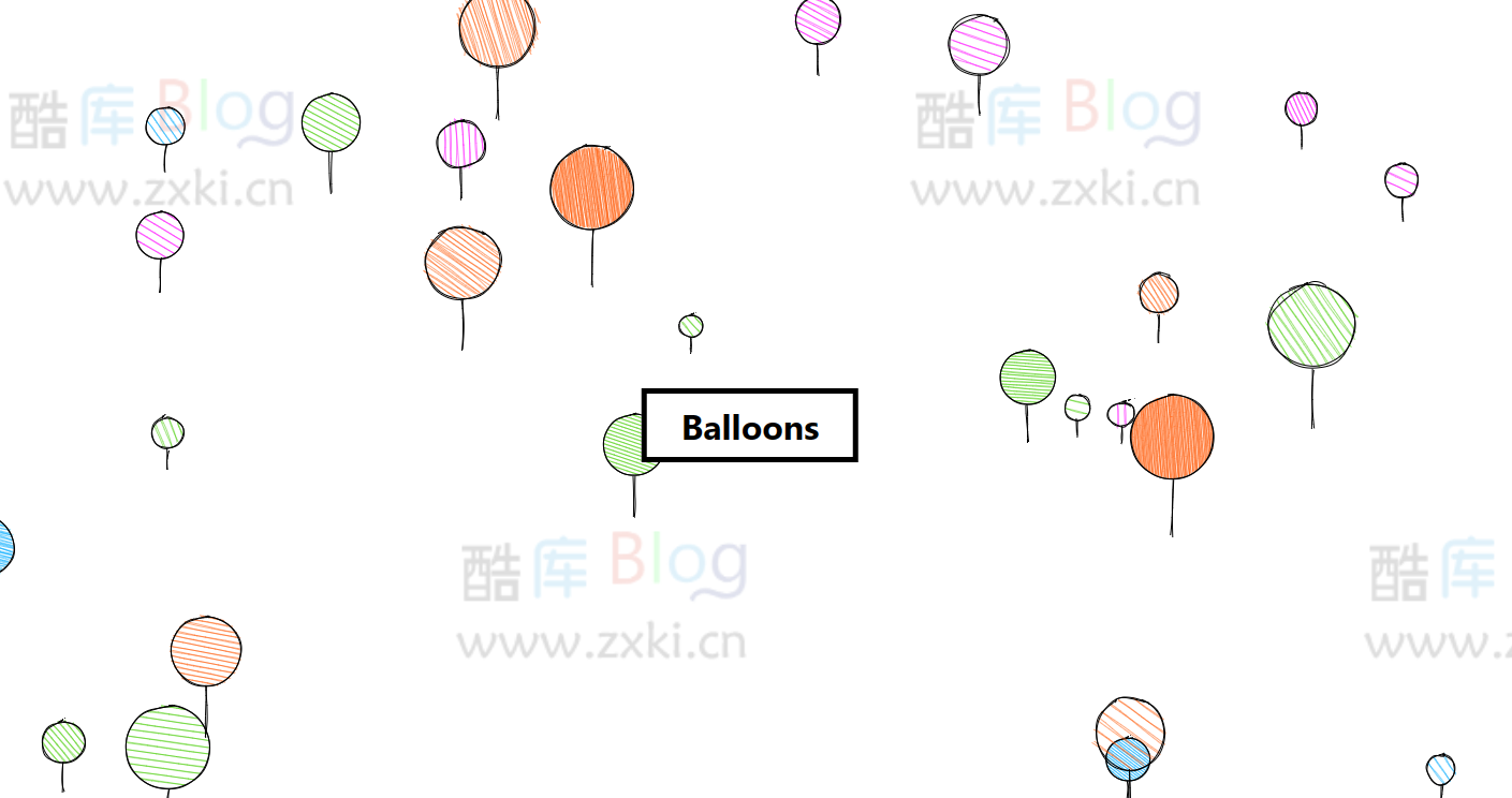 告白气球上升效果示例代码_使用JavaScript实现网页背景特效