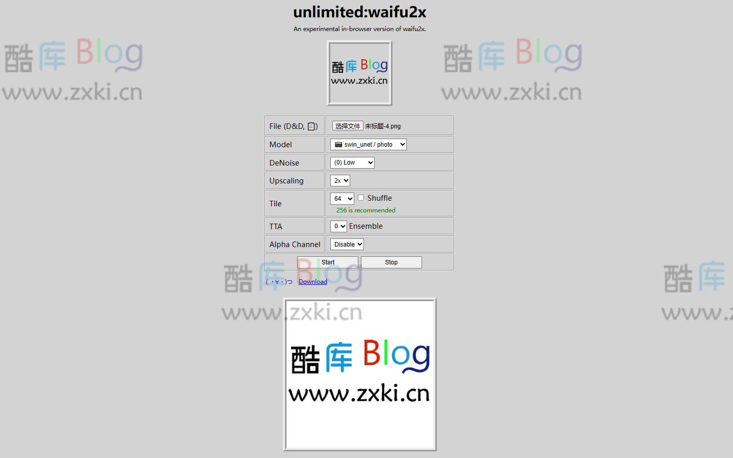 waifu2x无限制版 - 在线免费图片无损放大工具和降噪器