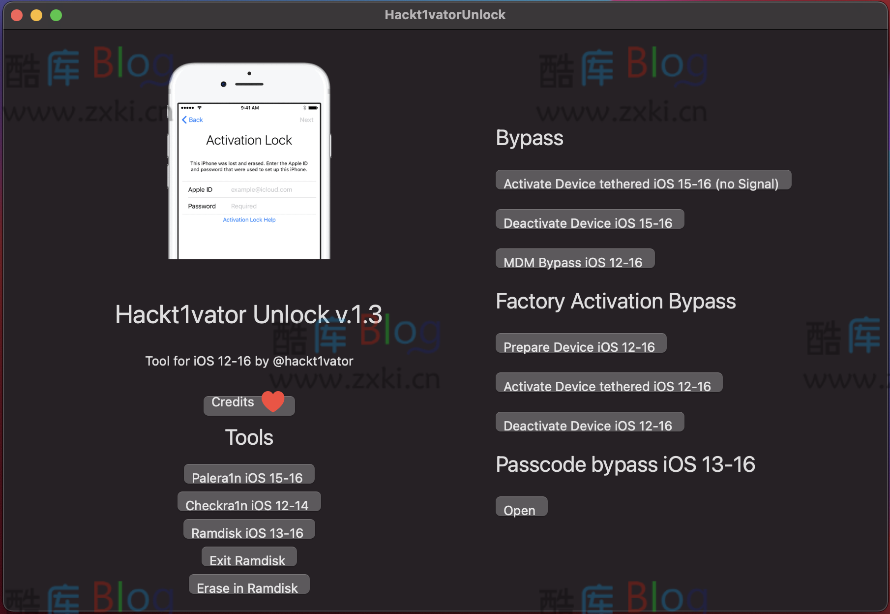 免费绕过苹果MDM配置锁/密码界面的方法_Hackt1vator Unlock工具 第3张插图