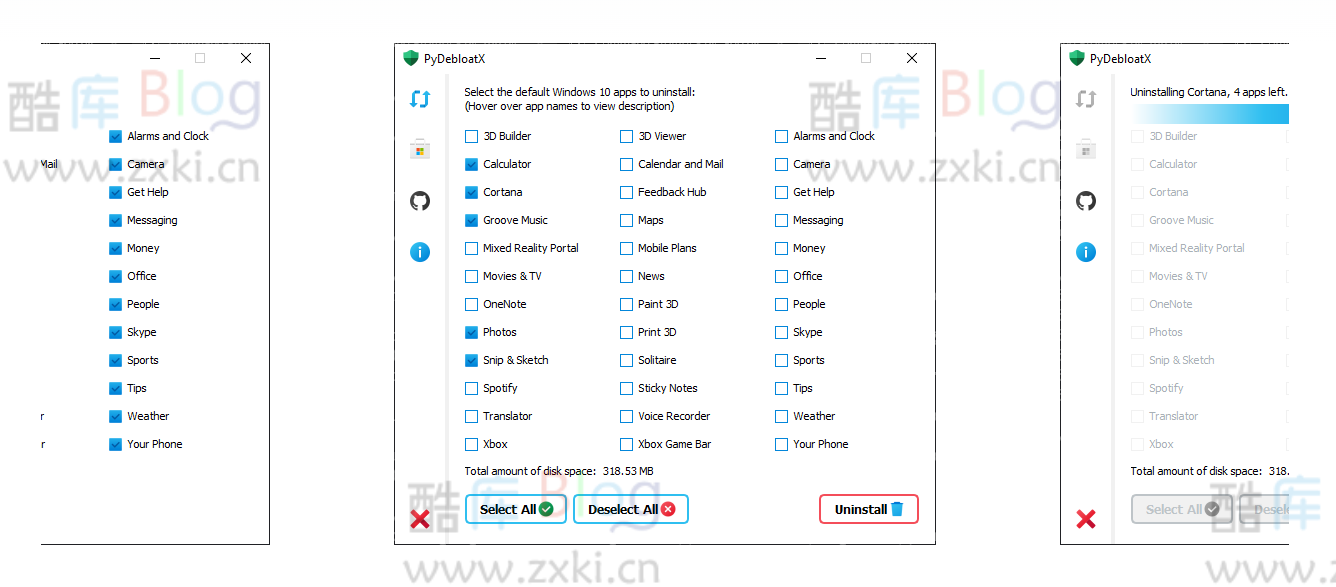 PyDebloatX- 卸载Windows 10默认程序工具 第3张插图