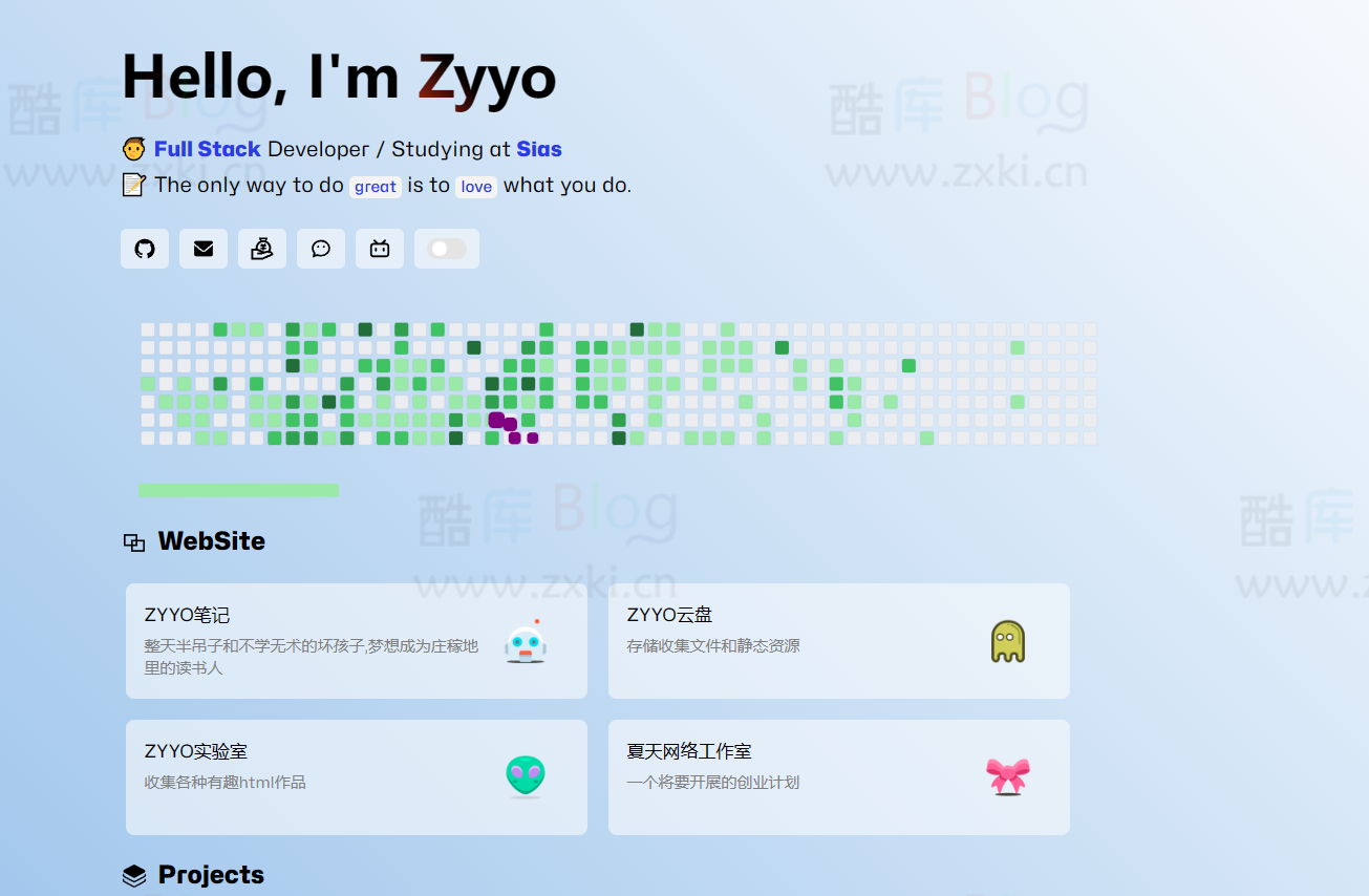 ZYYO简约大气主页支持多主题切换源码 第2张插图