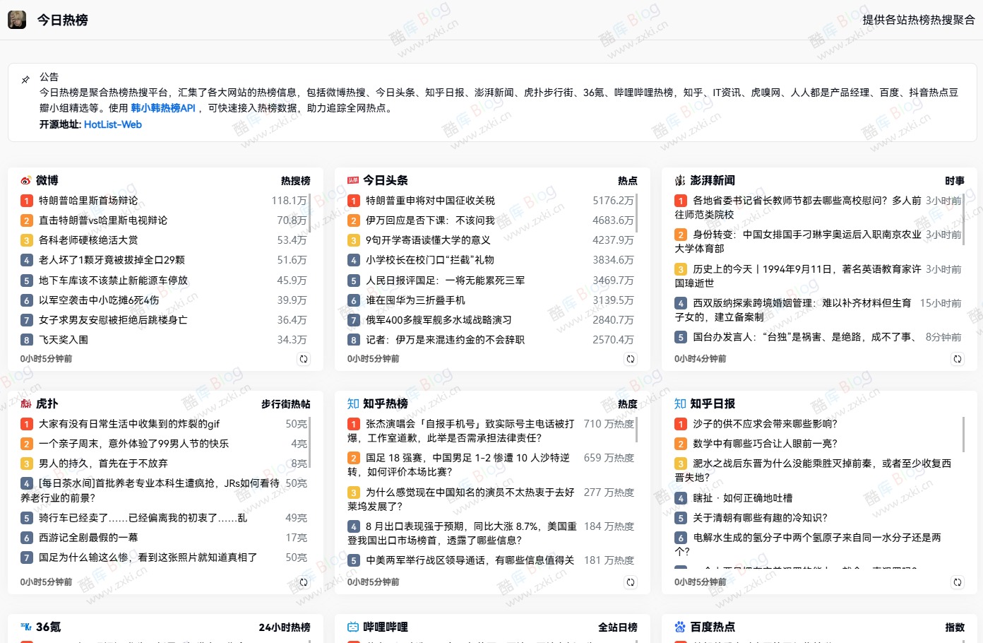 今日热榜聚合热榜热搜平台 汇聚全网热点