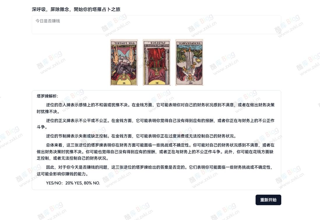 基于Web的塔罗牌占卜项目源码 第3张插图