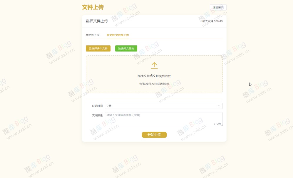 Java Spring Boot + Vue.js文件中转站系统，用于临时存储和分享文件 第3张插图